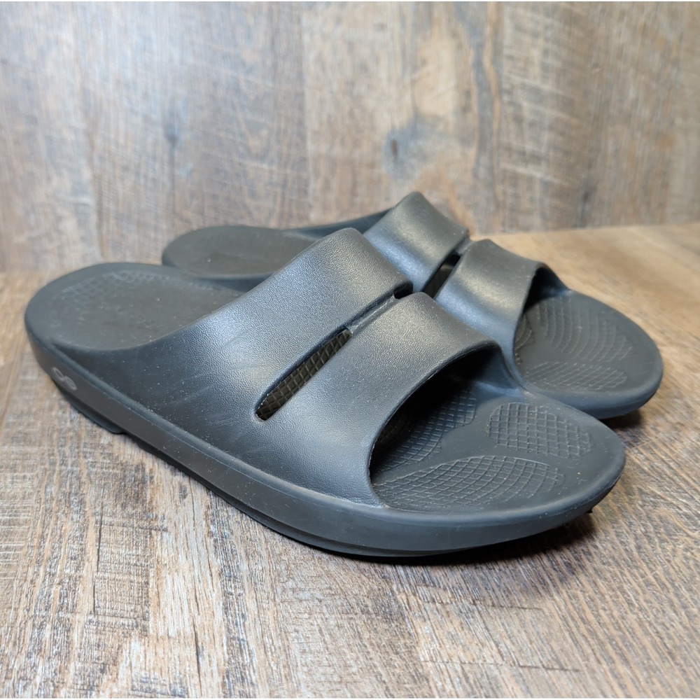 Oofos OOahh Sport Recovery Slides Black Mens 9 Womens 11 Sandals Slip On Slide